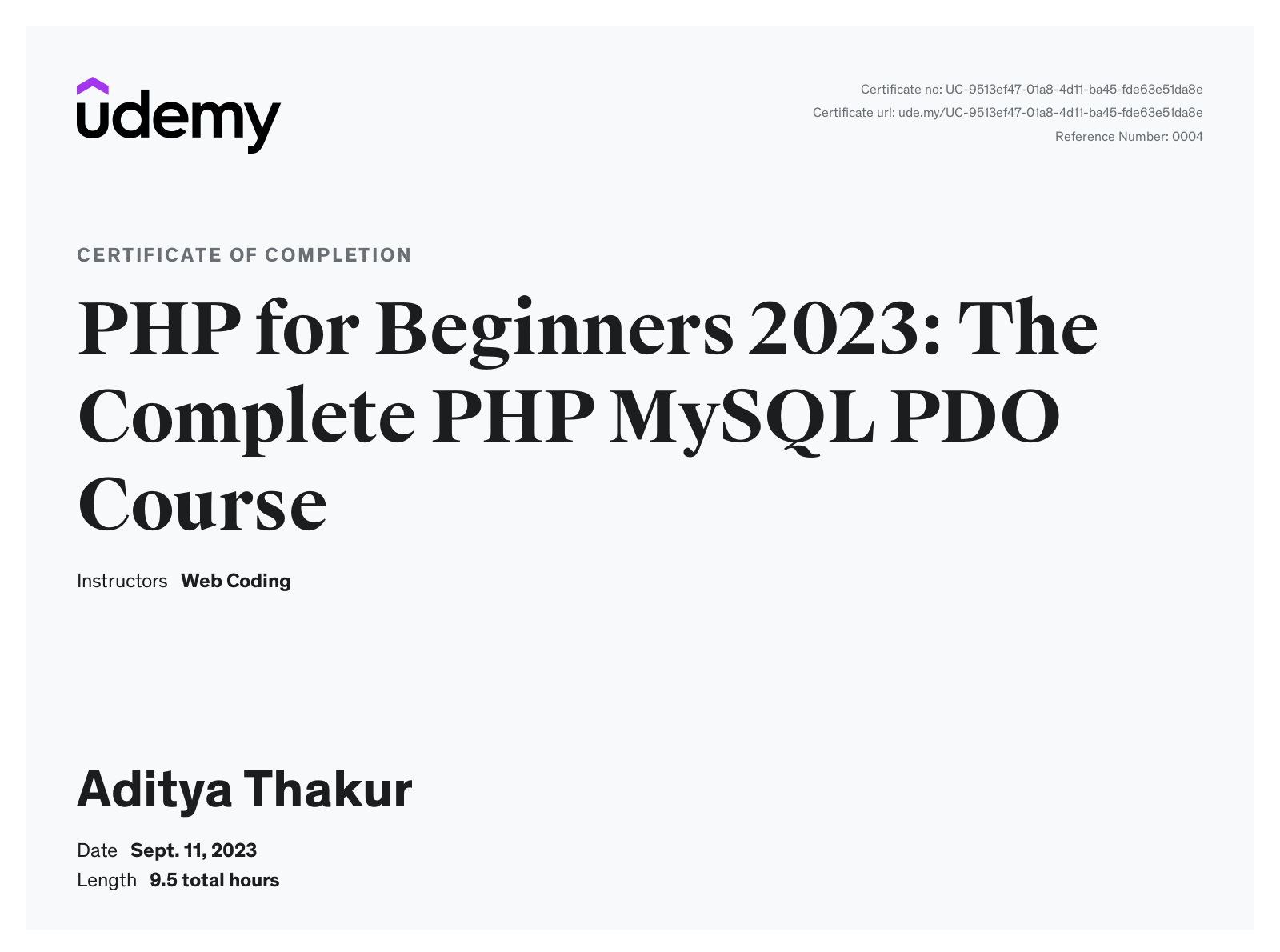 PHP course